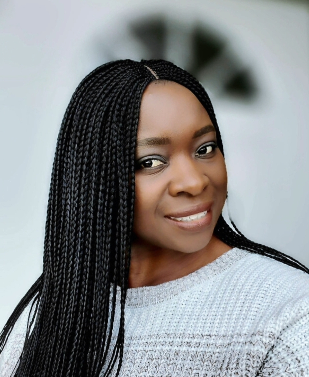 Beautiful woman with braids